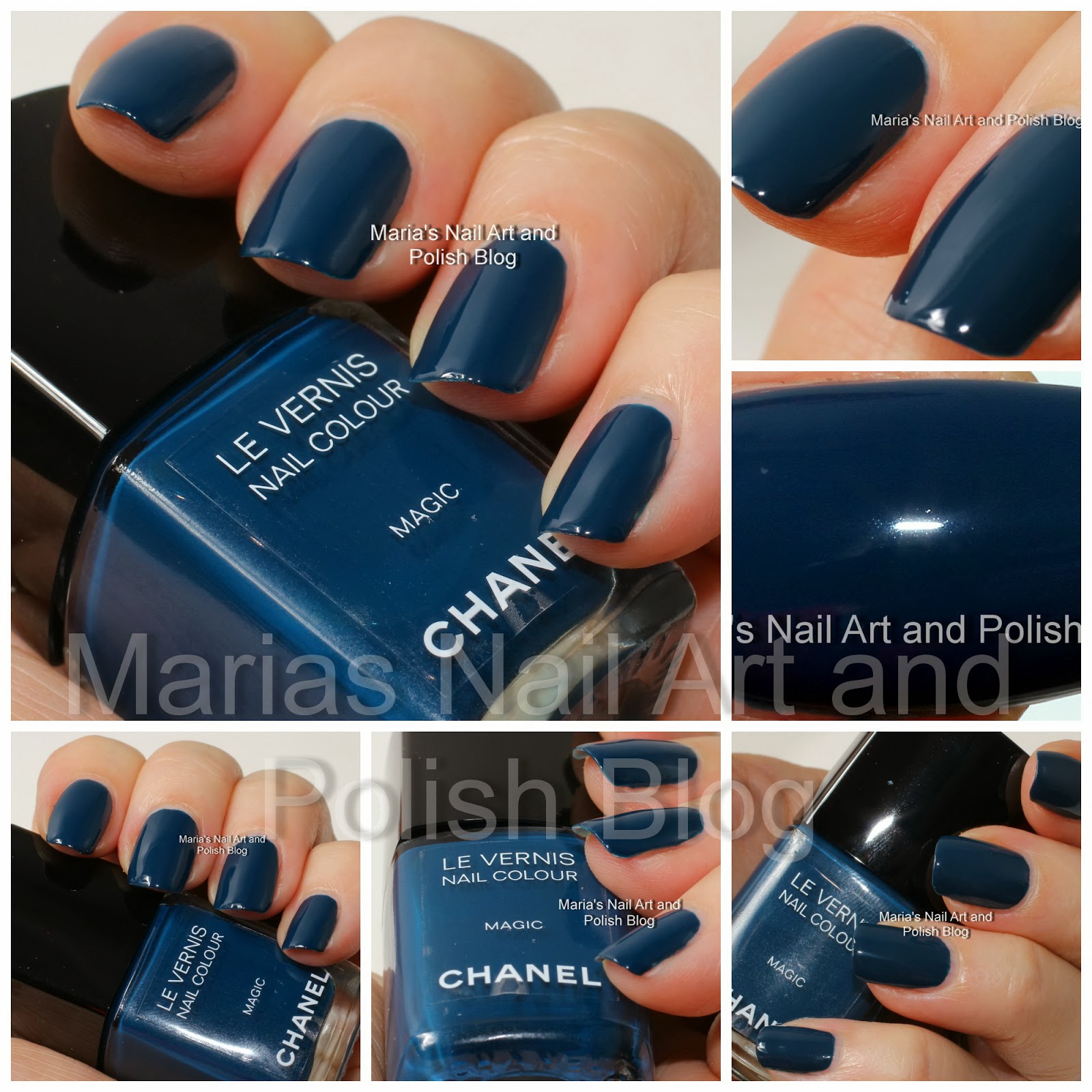 Chanel Frenzy with blue half moons – Mari's Nail Polish Blog