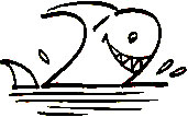 Metode simpel menggambar hiu harimau dengan angka 22
