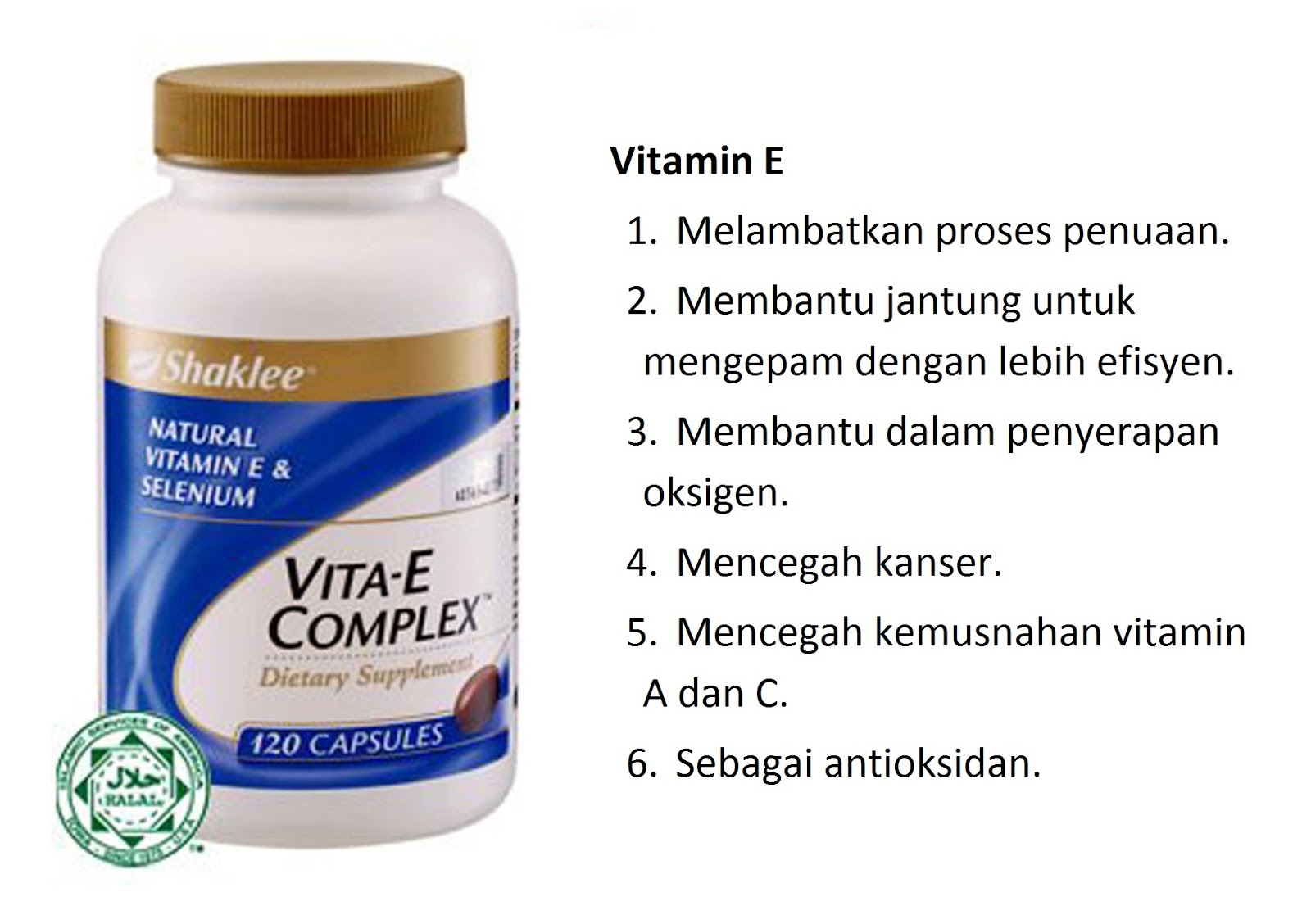 VitaE Complex dan 25 Kebaikannya Pengedar Shaklee Sg Buloh 012.3814786