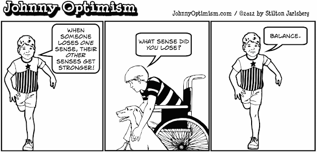 johnnyoptimism, johnny optimism, medical humor, sick humor, wheelchair, stilton jarlsberg, boy and his dog, amputee