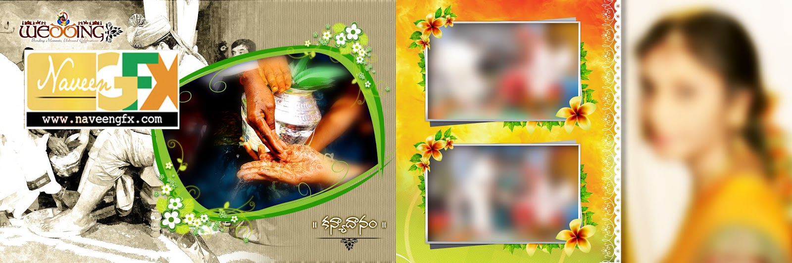 indian marriage photo album psd templates free downlaods naveengfx