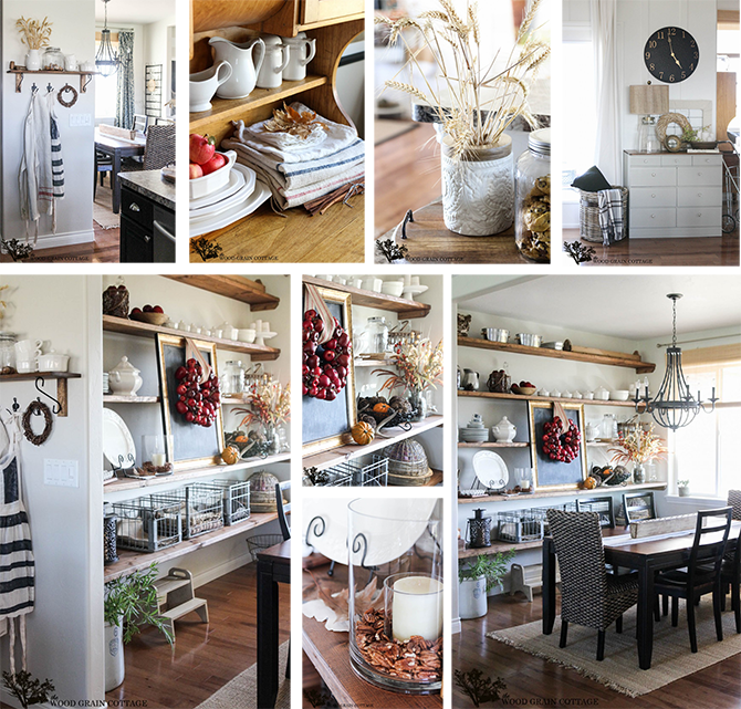 Decoración casa en otoño, detalles decorativos