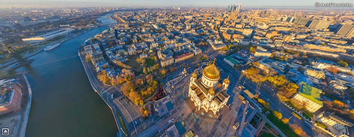 Moscow, Russia - 12 Incredible 360° Aerial Panoramas of Cities Around the World