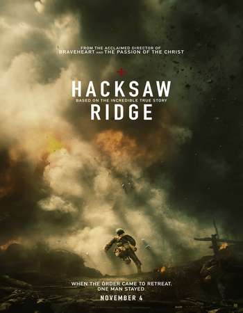 Poster Of Hacksaw Ridge 2016 English 700MB HDCAM x264 Free Download Watch Online downloadhub.in