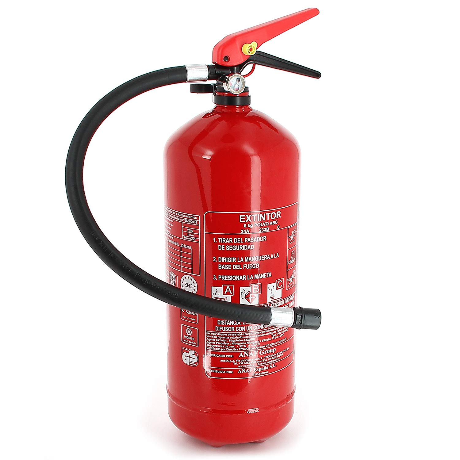 RIPCI y Apto para la Nueva Legislaci/ón Normaluz RD00A106 Se/ñal Luminiscente Extintor Co2 CTE Clase B PVC 0,7mm 21x21cm con CTE