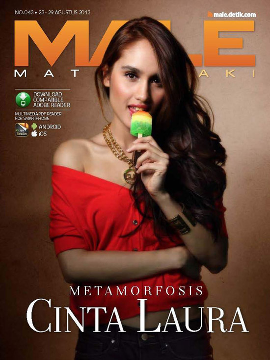 Cover: Cinta Laura Model Majalah Male Agustus 2013 - Mazda News