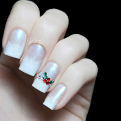 nail manicure french christmas mistletoe designs polish nails holiday holly chrissyai snow colors simple xmas visit helloooo fairies frost sinful