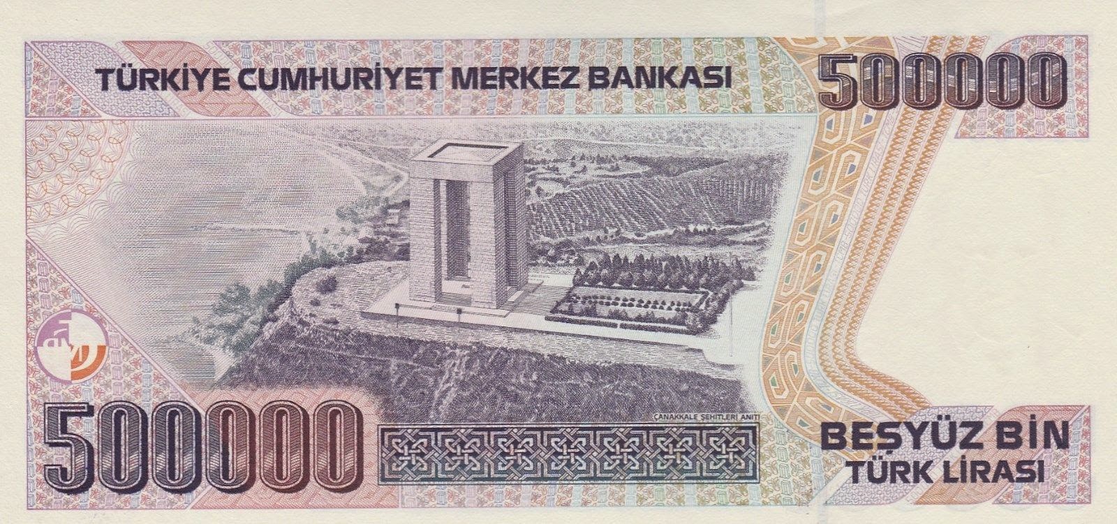 500000 Turkish Lira NoteWorld Banknotes & Coins Pictures Old Money