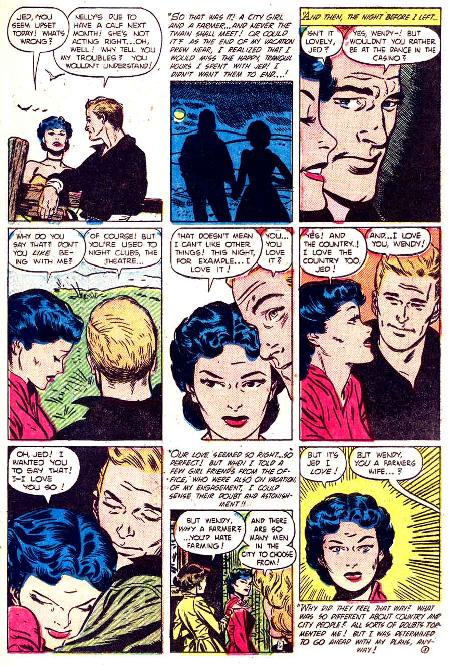 My Real Love v1 #5 standard romance comic book page art by Alex Toth