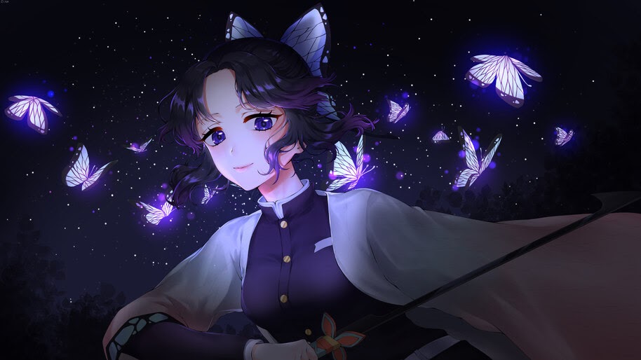 Shinobu, Butterflies, Kimetsu no Yaiba, 8K, #3.1448