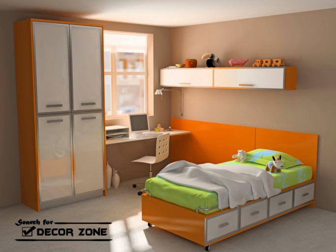 bedroom storage ideas - modern bed with storage drawers