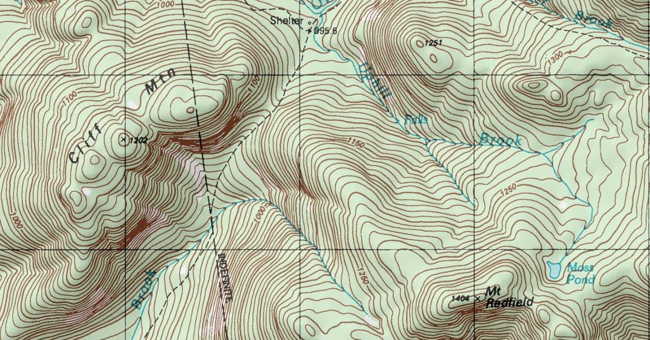 Topo Map Of The Two Mountainsnote Knob You Need Go Over Before Reaching True Summit Cliff Mountain Topo Map Of The Two Mountainsnote Knob You Need Go Over Before Reaching True Summit Cliff Mountain