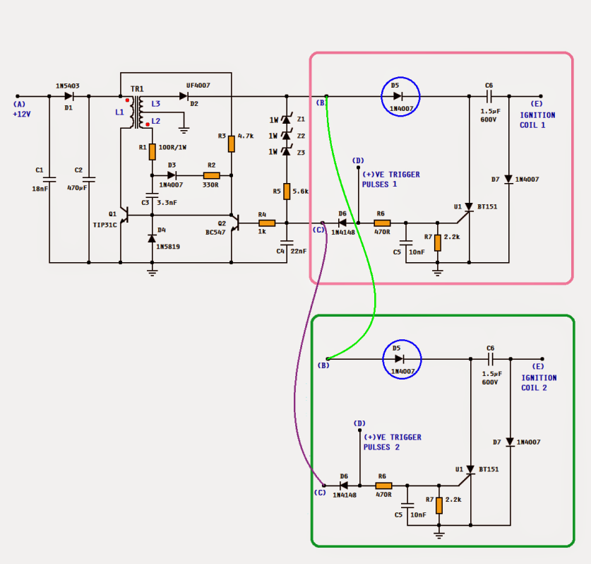 DC CDI Circuit for Motorcycles