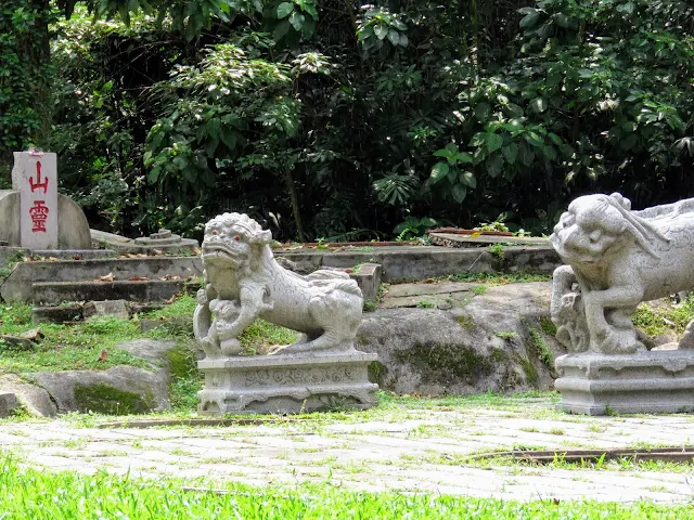 Ruined gravesite in Tiong Bahru neighborhood of Singapore