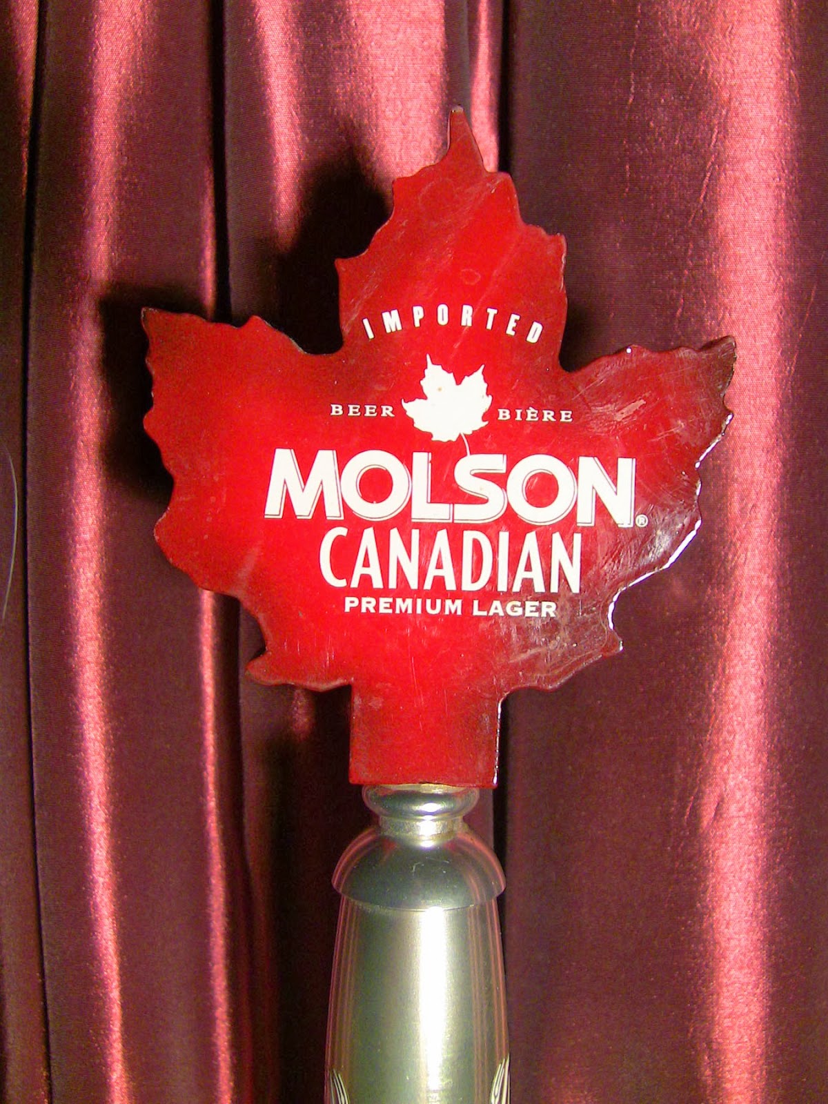 Tap Handle 356 Molson Canadian Premium Ale (Maple Leaf)