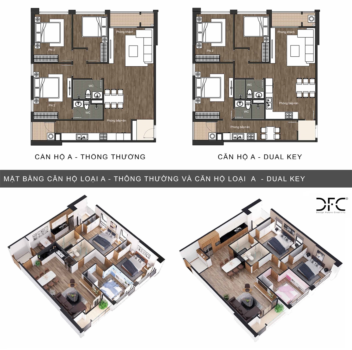 Căn hộ 3PN số 03 và 06 rộng 98,9m2
