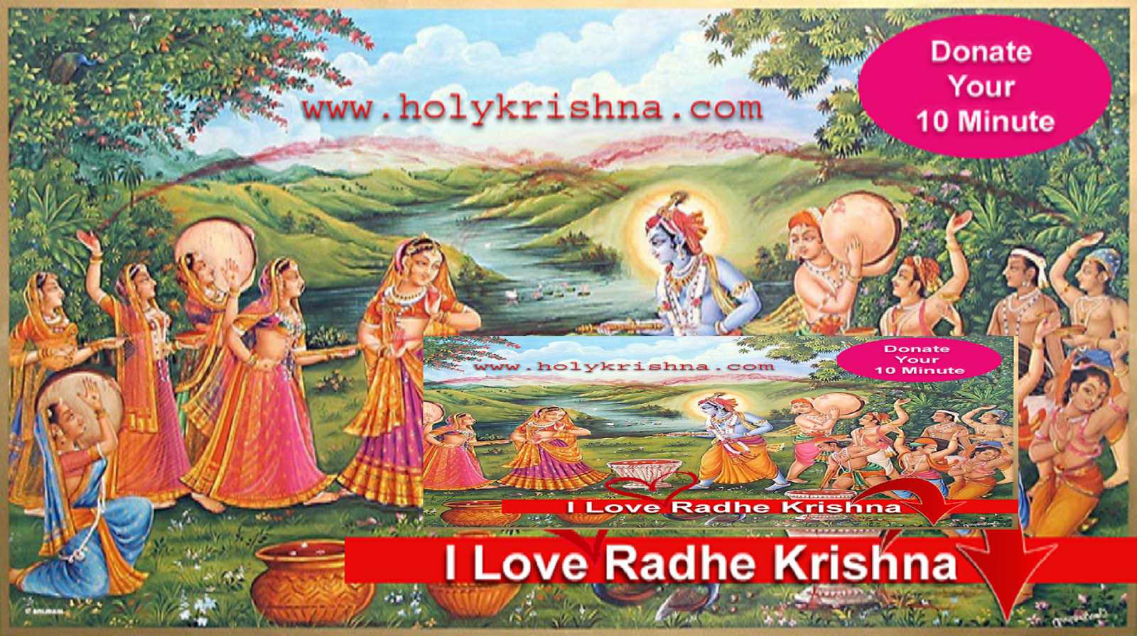 Holy Krishna Delivering Smiles = Holy Krishna Donation's Radhe Krishna