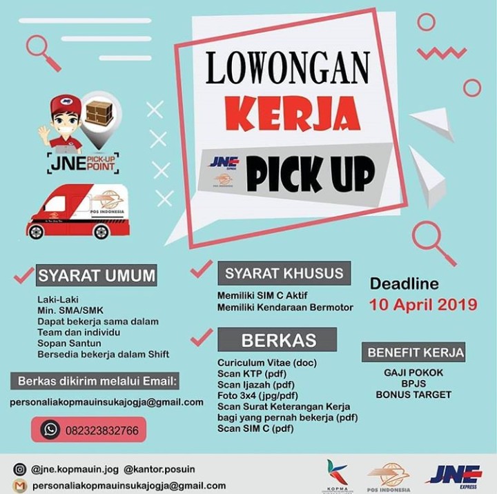 Lowongan Kerja Jne Pick Up Di Yogyakarta Bursa Lowongan Kerja