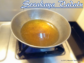 Sorakaya Vadalu - Keep Oil for frying