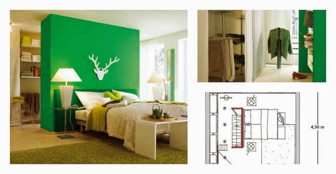 Almacenaje detrás de la cama . | Decoración