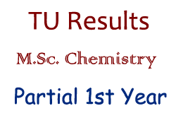 M.Sc. Chemistry 1st Year Partial Exam Result - Tribhuvan University