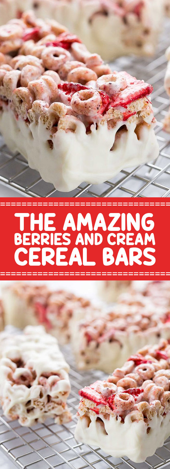 The Amazing Berries and Cream Cereal Bars Cullinary Recipes