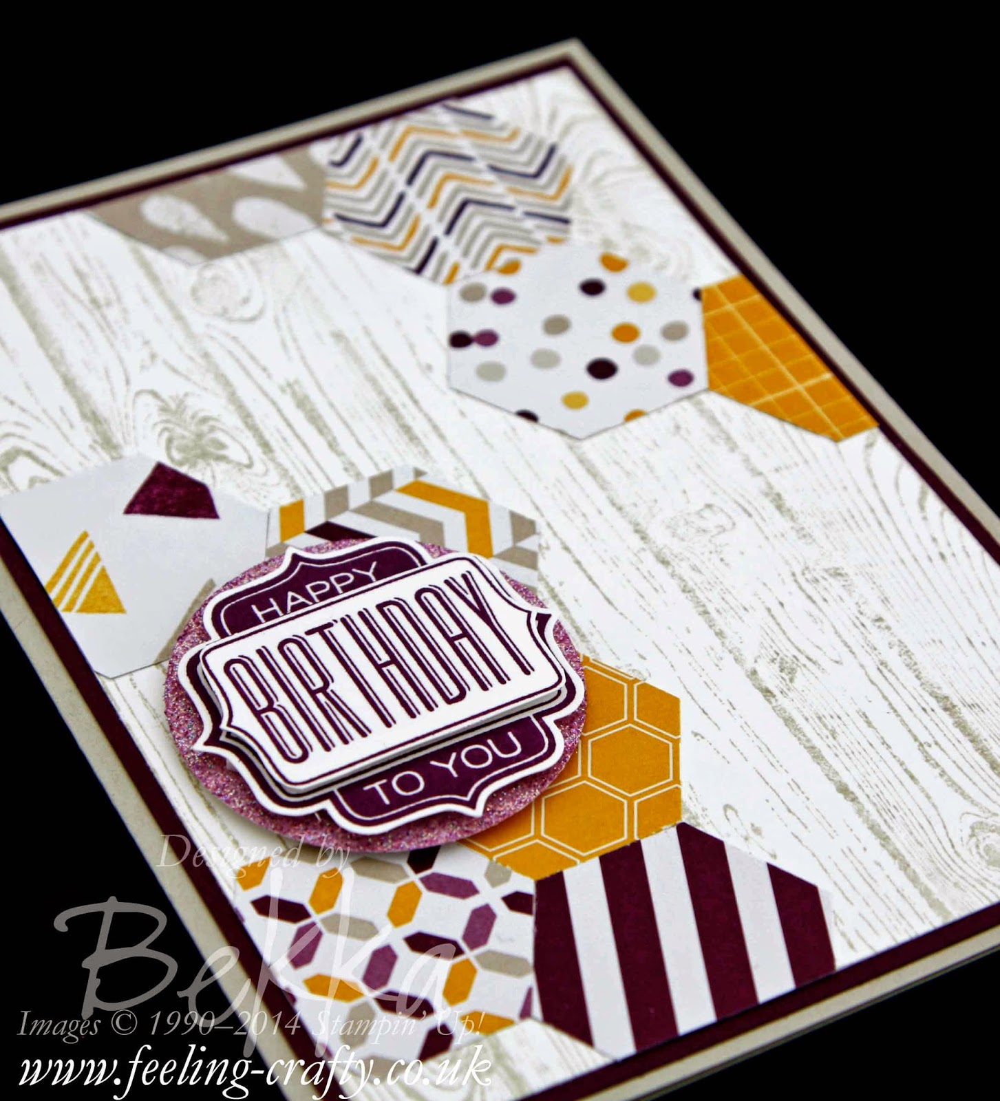 Moonlight Paper Stack Birthday Card with Hexagons - check out this blog for lots of great ideas