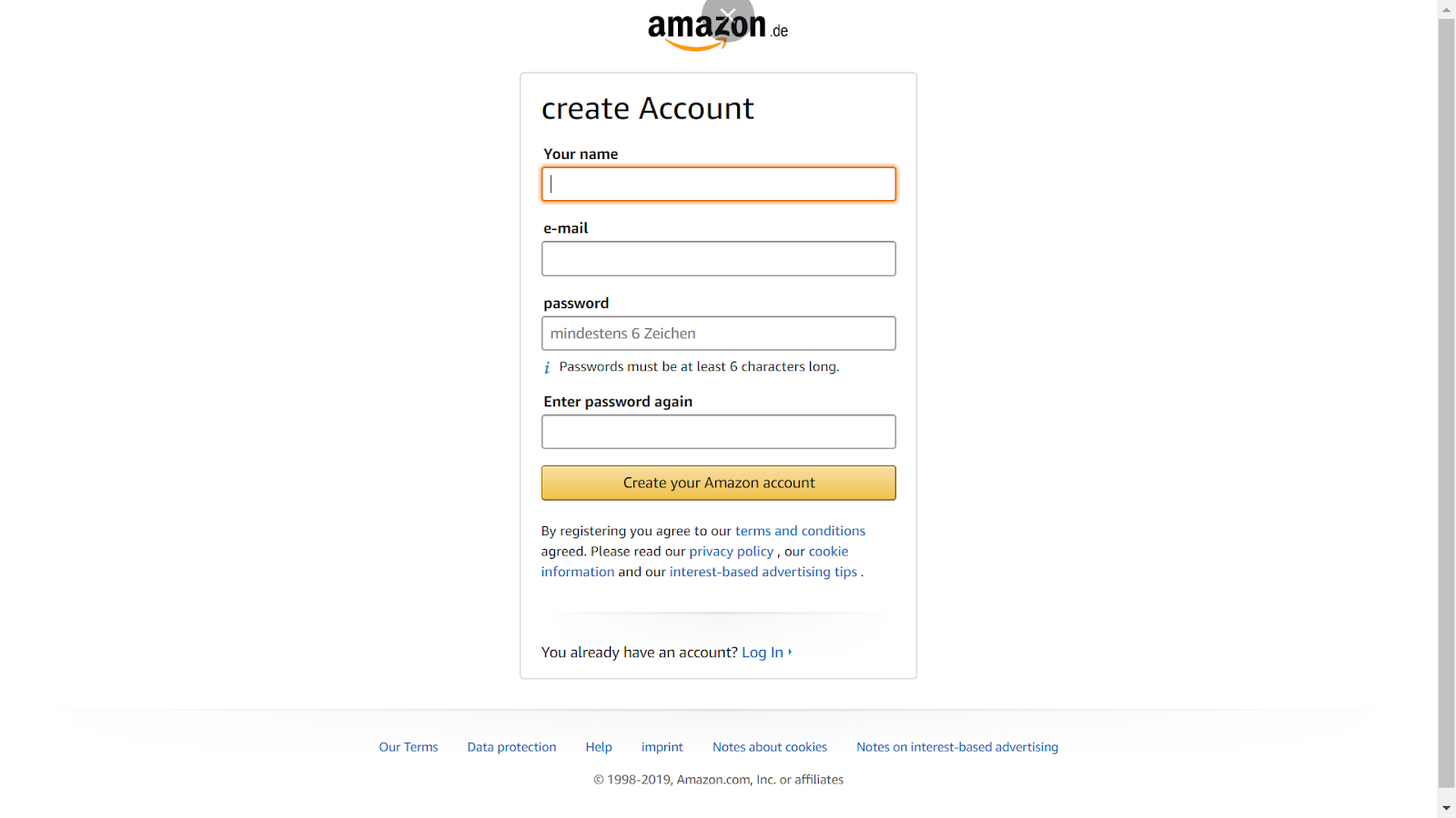 Sign in with your Amazon account что это. Амазон аккаунт купить\. Create account. Creator of Amazon.