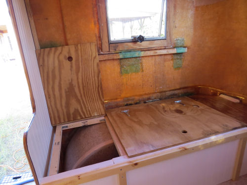 storage under a small trailer seat