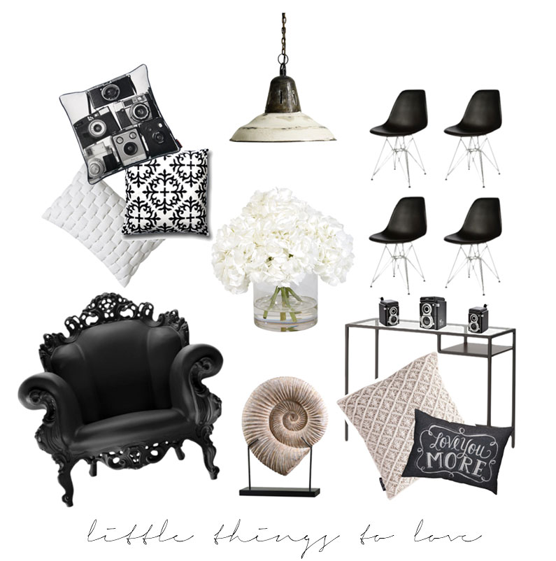 interior, inspo, kollage, black white, pillows, industi, shell