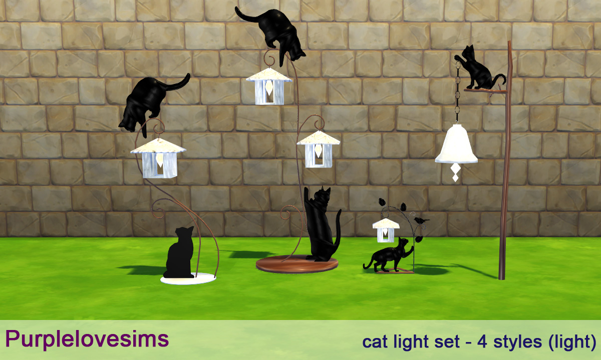 Sims 4 CC's The Best Cat Light Set by PurpleLoveSims