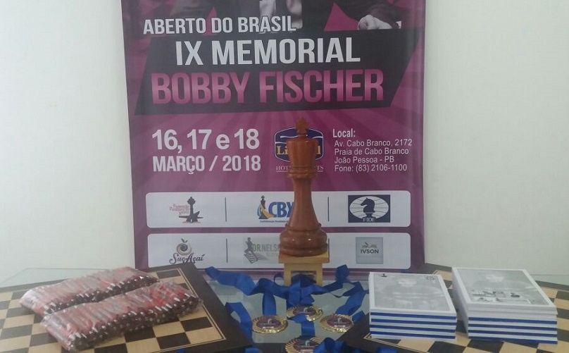 Torneio XII Memorial Bobby Fischer de xadrez começará nesta sexta-feira em João Pessoa
