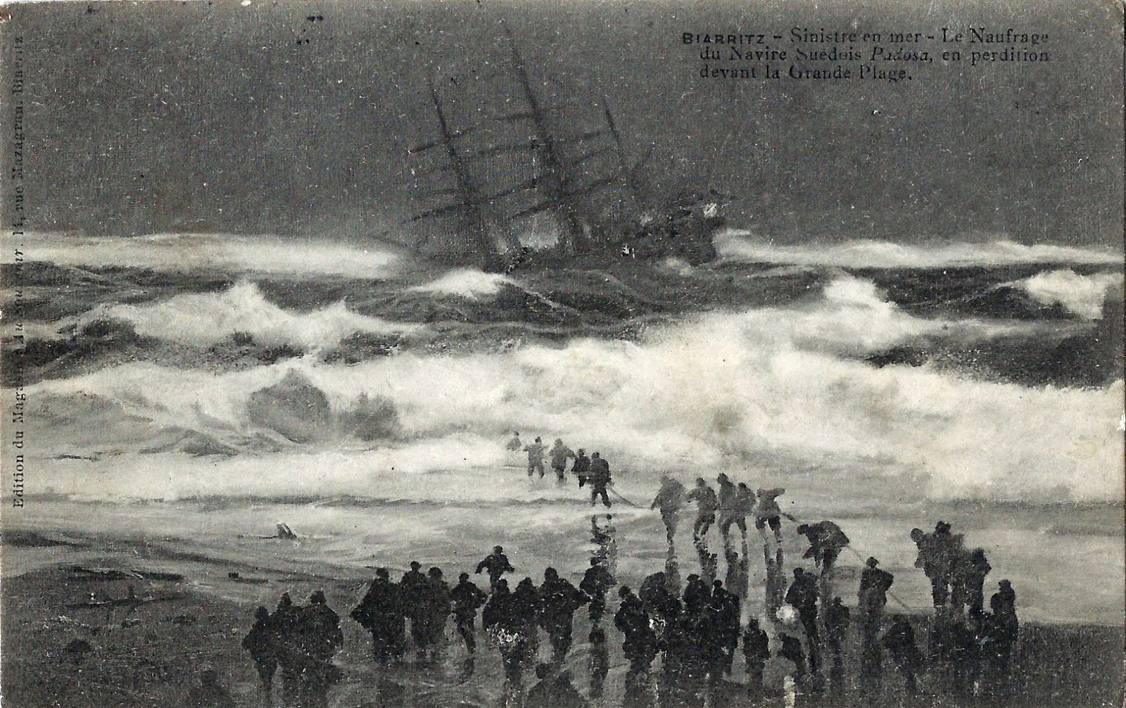 Le naufrage du Padosa le 14 décembre 1907