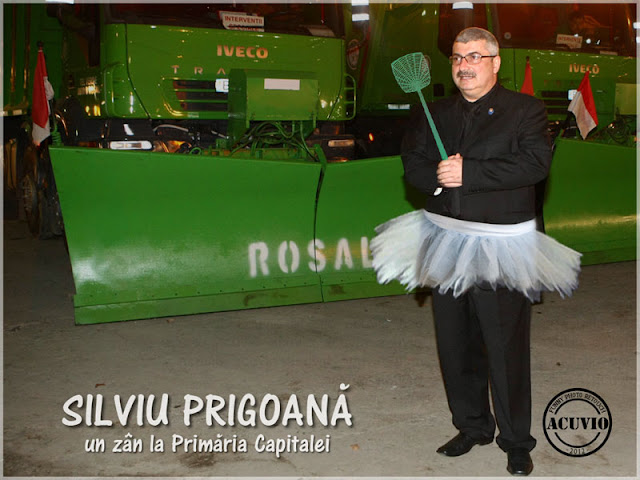 Funny photo Silviu Prigoană Zân la Primăria Capitalei