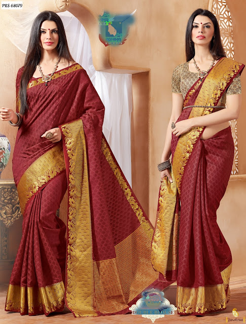 Buy Rust Color Designer Traditional Silk Sarees Online Shopping Collection with Price at Pavitraa.in