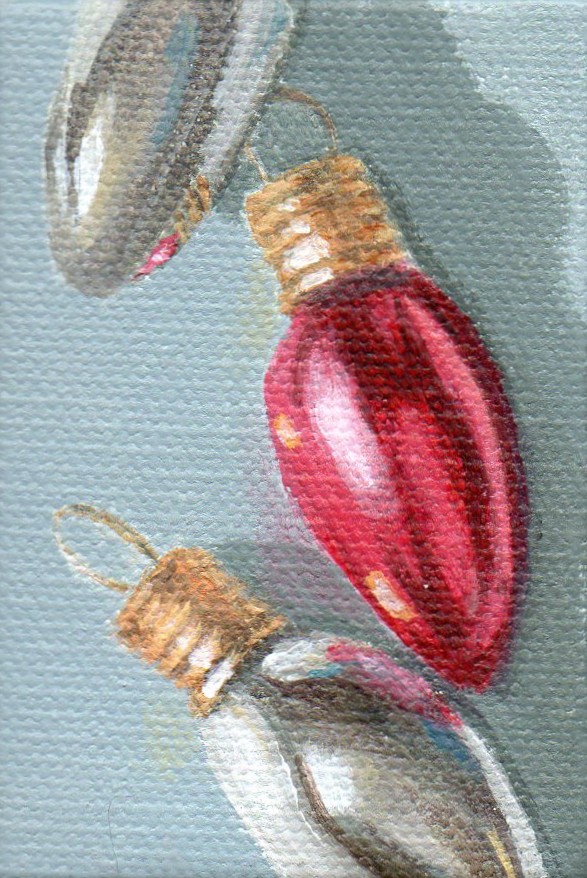 Debbie Shirley Art Ornament Painting Small Holiday Still Life