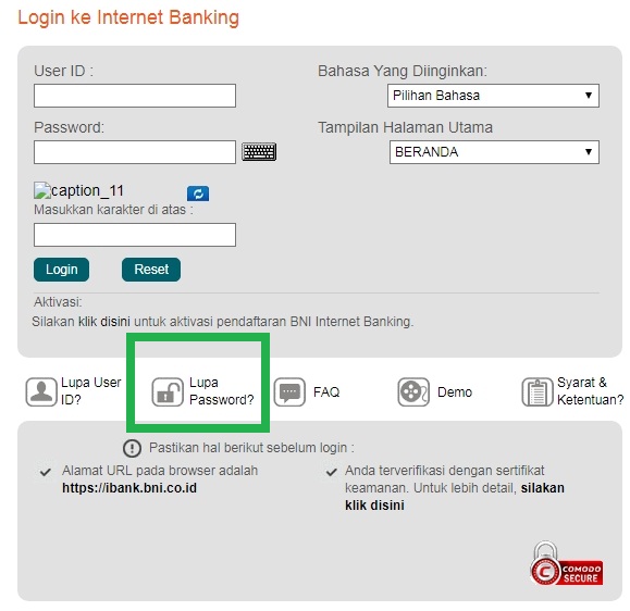 Solusi Lupa Password Login Internet Banking BNI 2019 Solusi Lupa Password Login Internet Banking BNI 2019