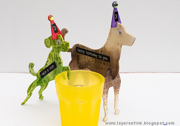 Layers of ink - Party Decor Birthday Dogs Tutorial by Anna-Karin Evaldsson with 3D Dogs Sizzix Where Women Cook die