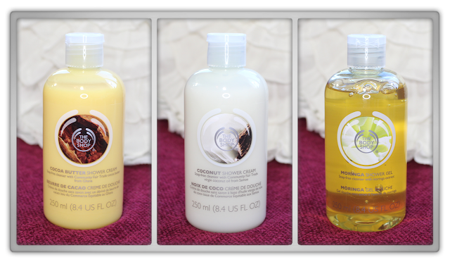 The Body Shop Haul Review blog beauty blogger cacao moringa coconut shower gel cream The Body Shop Haul Review blog beauty blogger cacao moringa coconut shower gel cream