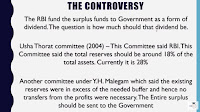 rbi fund the surplus funds to government, usha thorat committee 2004