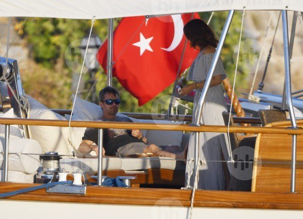Crown Princess Mary, Crown Prince Frederik, Prince Christian, Princess Isabella, Prince Vincent and Princess Josephine on holiday on a luxury yacht in Kos island of Greece