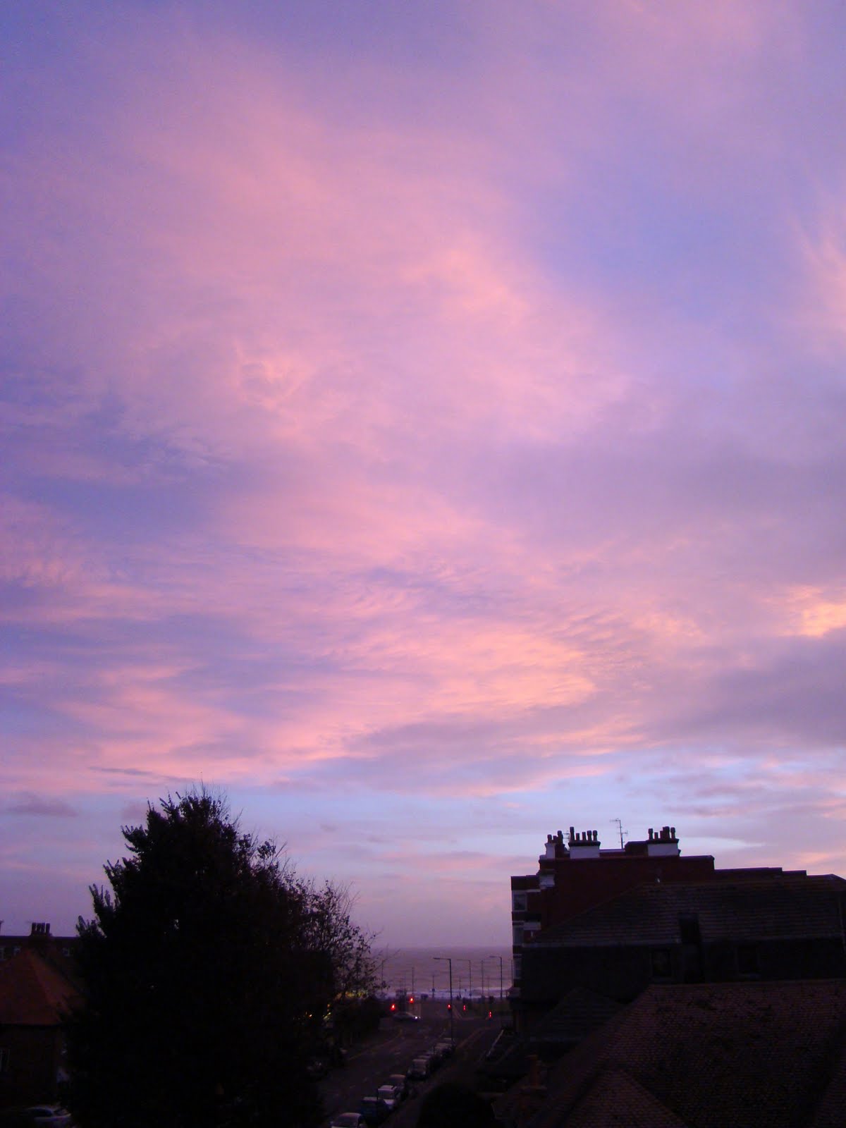 Hove Daily Photo Pink sky at night