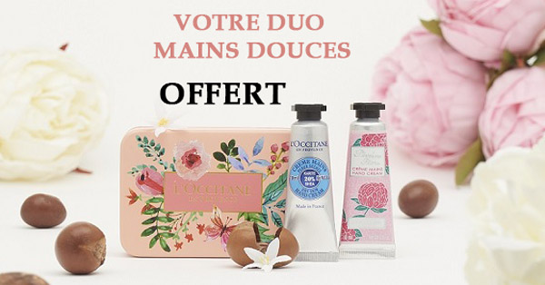 Duo Mains Douces Gratuit Offert par L’Occitane en Provence Duo Mains Douces Gratuit Offert par L’Occitane en Provence