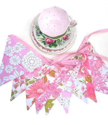 Vintage Retro Floral Bunting