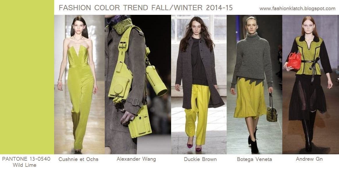 FASHION KLATCH: Fashion Color Trend Fall/Winter 2014-15: Wild Lime