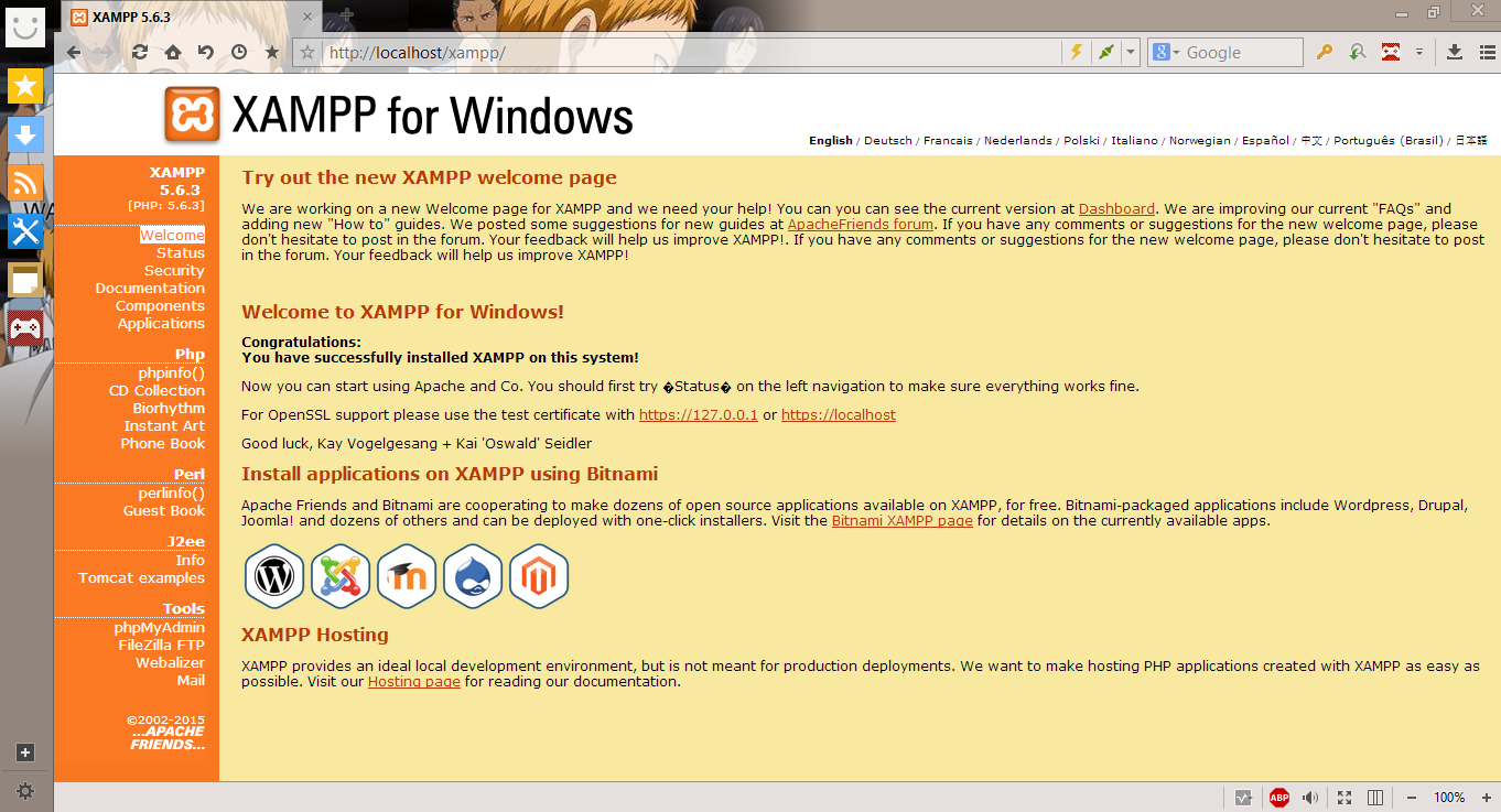Xampp wordpress