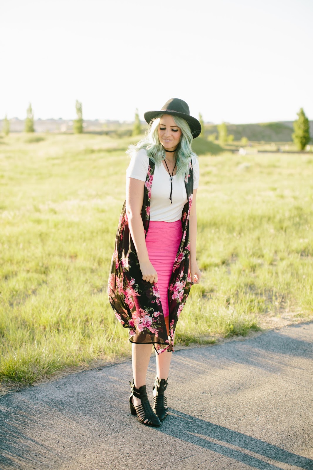 Boho Outfit, Floral Duster Vest, Utah Fashion Blogger