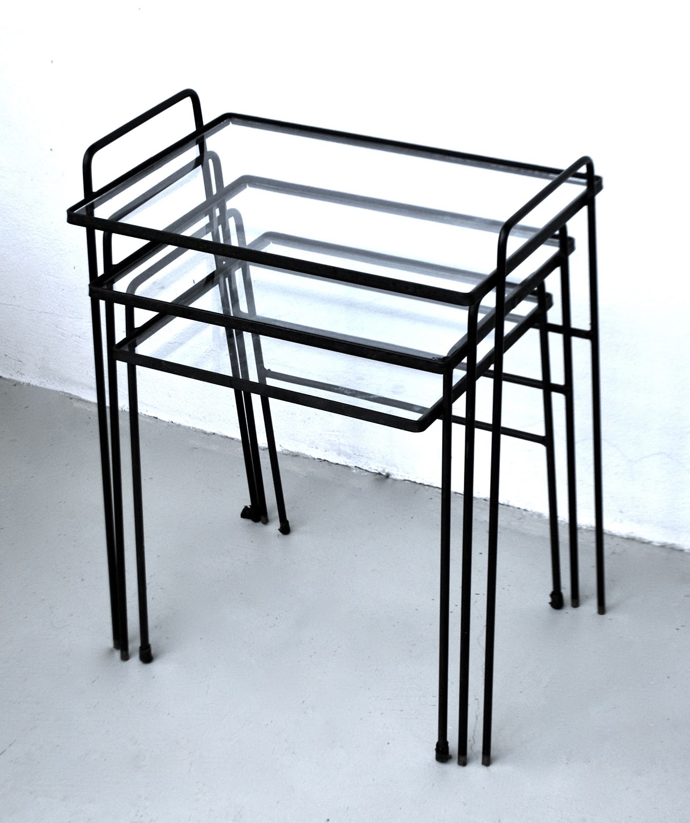 Tribute 20th Decor MidCentury Iron Nesting Tables