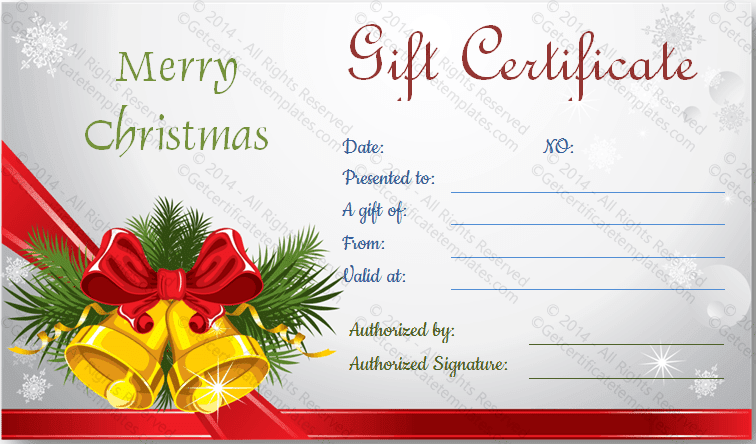 Gift Certificate Templates- 30+ Free Christmas Shopping - Project