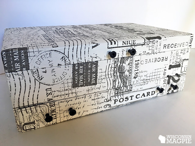 jewelry box makeover decoupaged jewelry box